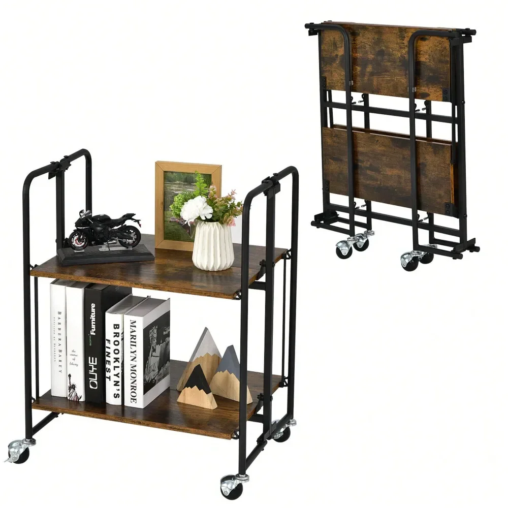 2Tier Folding Bar Cart Kitchen Serving Island Utility Cart Storage Shelves
2Tier Folding Bar Cart Kitchen Serving Island Utility Cart Storage Shelves