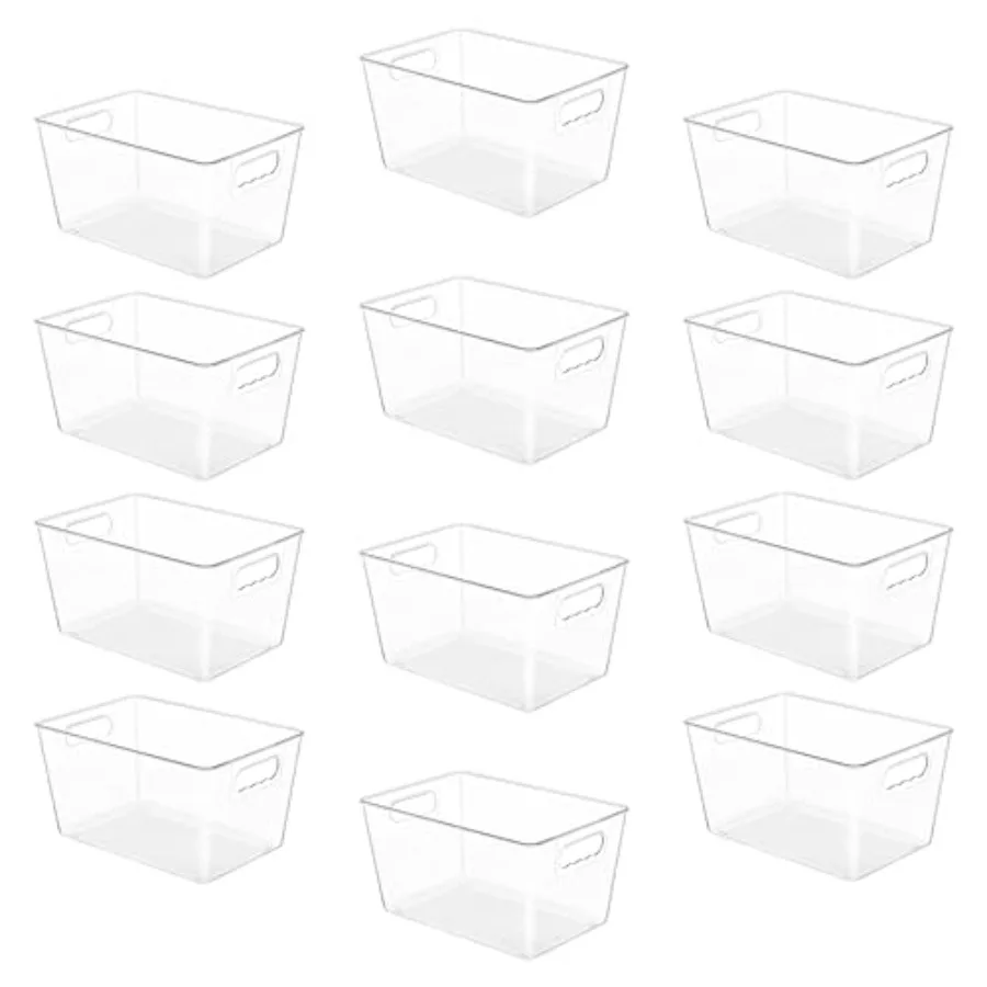 Pack Clear Pantry Organizer Bins, Plastic Containers with Handle for Kitchen, Freezer, Cabinet, Closet, Bathroom Under Sink Sto
Pack Clear Pantry Organizer Bins, Plastic Containers with Handle for Kitchen, Freezer, Cabinet, Closet, Bathroom Under Sink Sto