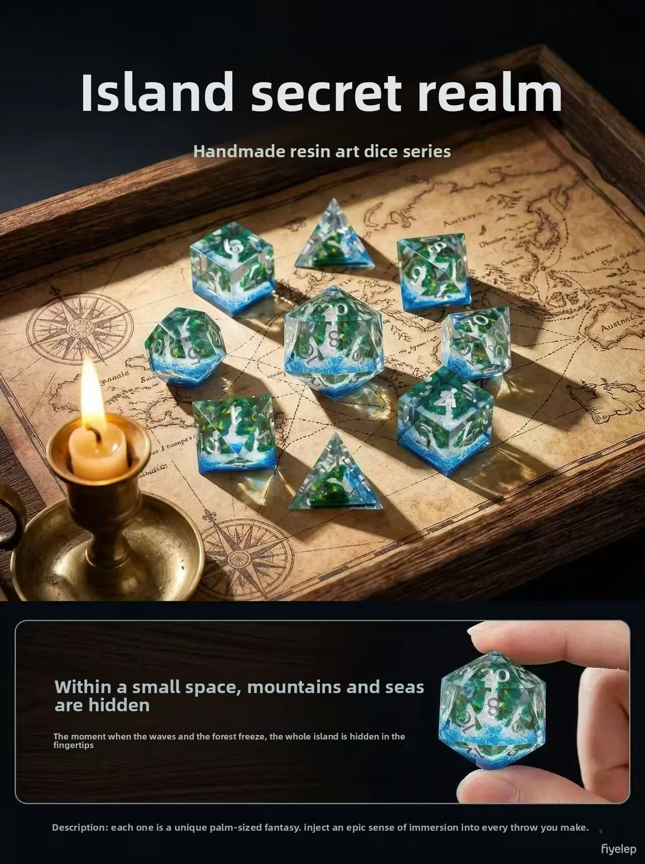 Набор кубиков DND Island Secret Realm; Набор кубиков D из смолы с острыми гранями для Dungeons and Dragons, для ролевых игр, RPG D&D D20, D12, D10, D8, D6, D4
Набор кубиков DND Island Secret Realm; Набор кубиков D из смолы с острыми гранями для Dungeons and Dragons, для ролевых игр, RPG D&D D20, D12, D10, D8, D6, D4