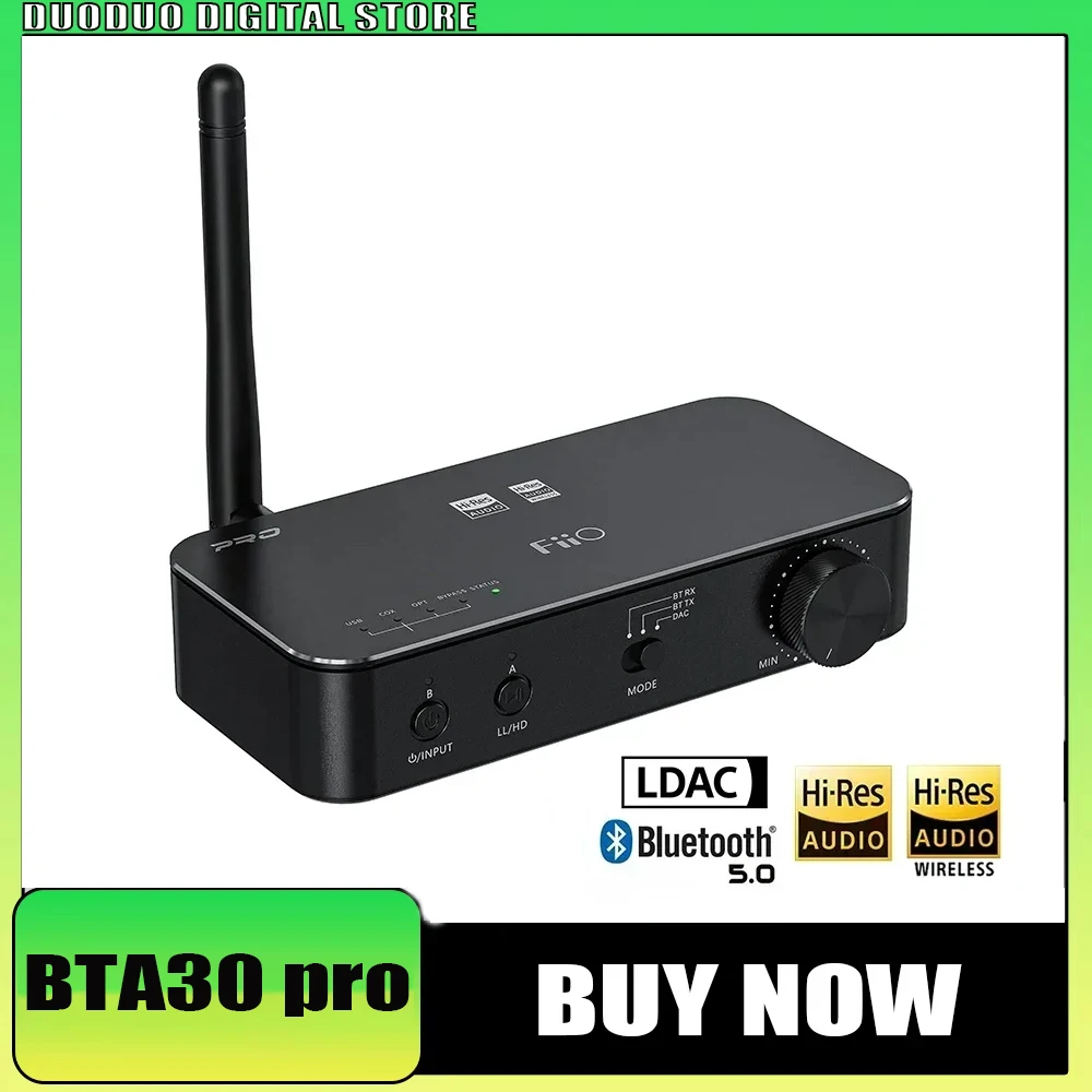 FiiO BTA30 PRO Wireless HI-RES HiFi Bluetooth Receiver LDAC Long Range 30M Transmitter for PC TV Speaker Headphone Fashion Gifts
FiiO BTA30 PRO Wireless HI-RES HiFi Bluetooth Receiver LDAC Long Range 30M Transmitter for PC TV Speaker Headphone Fashion Gifts