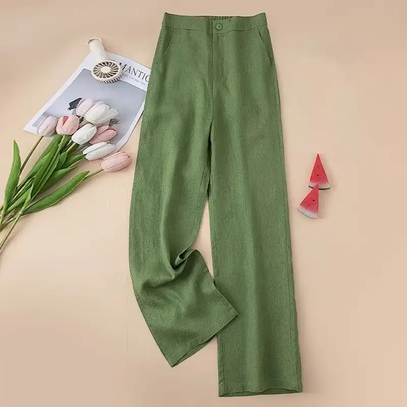 Women's High Waist Wide Leg Pants Linen Blend Casual Straight Leg Summer Trousers
Women's High Waist Wide Leg Pants Linen Blend Casual Straight Leg Summer Trousers