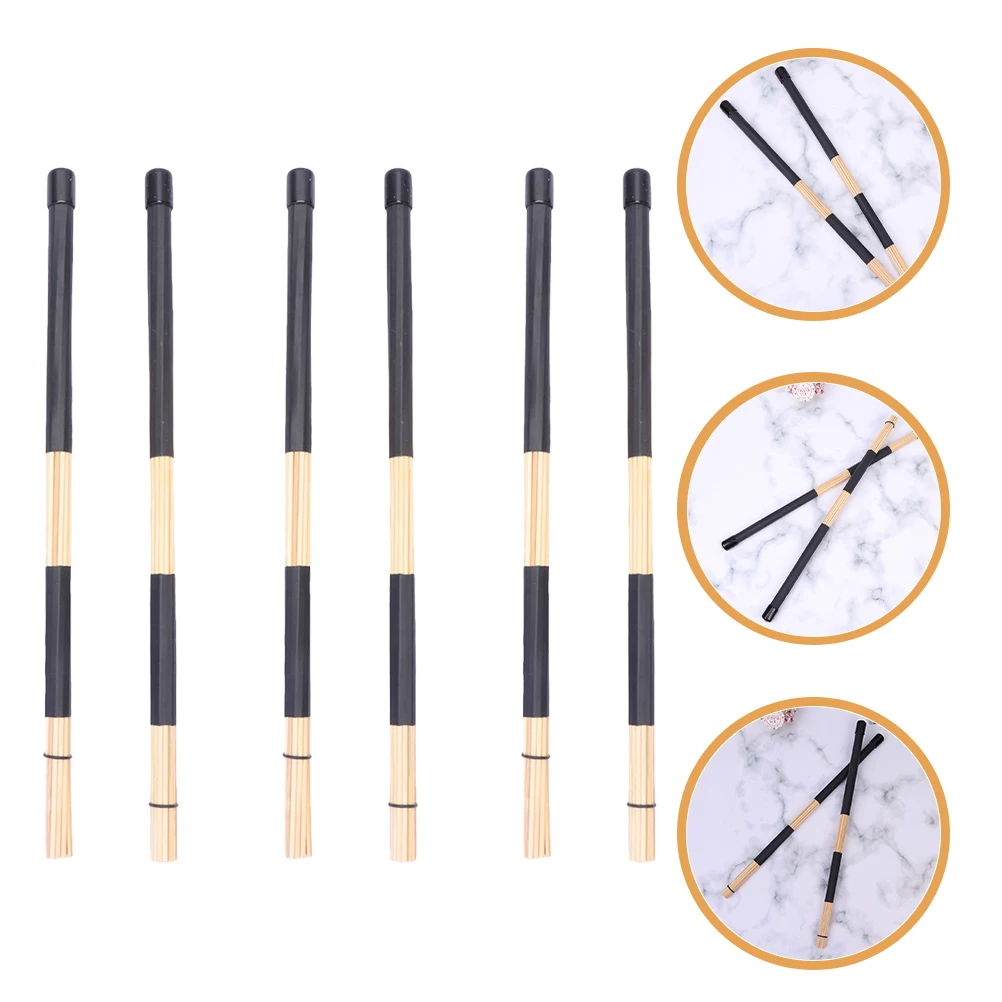 3 Pairs Blowing Sticks and Bamboo Brush Drumsticks Percussion Mallet Rods Accessory Brushes for Accessories Mallets
3 Pairs Blowing Sticks and Bamboo Brush Drumsticks Percussion Mallet Rods Accessory Brushes for Accessories Mallets