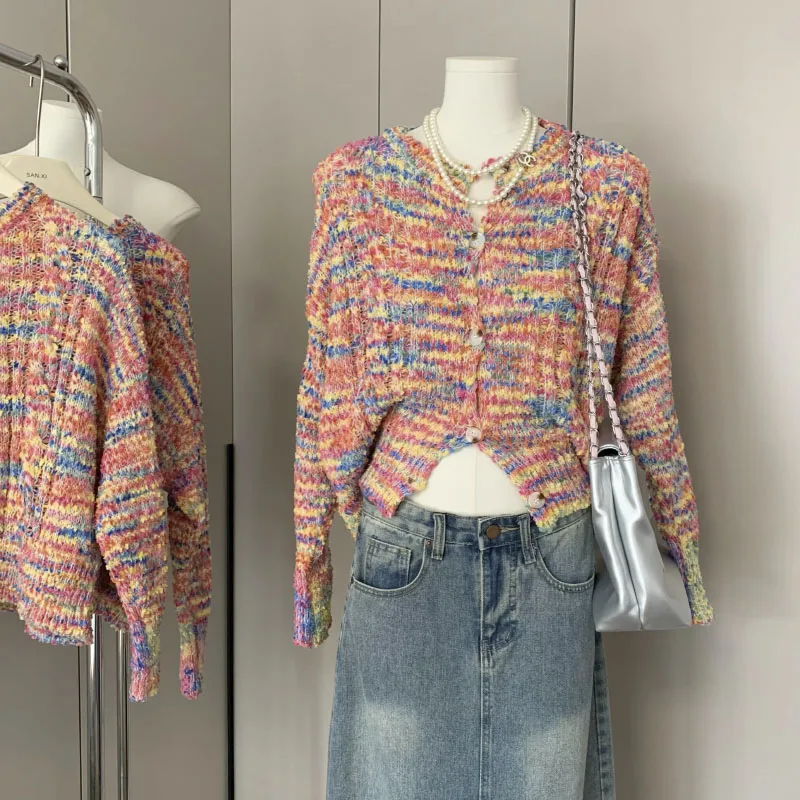 Colorful Cozy And Sweet Sweater For Women Aesthetic Girly Vintage Cardigan Knitted Design Women New Tops
Colorful Cozy And Sweet Sweater For Women Aesthetic Girly Vintage Cardigan Knitted Design Women New Tops