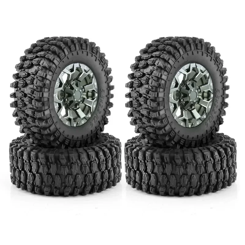 4pcs 135mm 2.6" Metal Beadlock Wheel Rim Rubber Tire Set for 1/8 1/10 RC Crawler Car Axial SCX10 Wraith RR10 Capra TRXS TRX4
4pcs 135mm 2.6" Metal Beadlock Wheel Rim Rubber Tire Set for 1/8 1/10 RC Crawler Car Axial SCX10 Wraith RR10 Capra TRXS TRX4