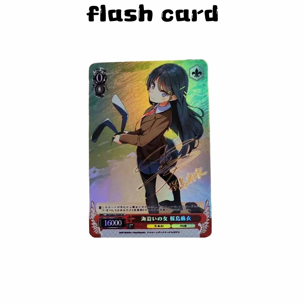 DIY Rascal Does Not Dream of Bunny Girl Sakurajima Mai Golden Sign Flash Card Anime Peripheral Game Collection Card Holiday Gift
DIY Rascal Does Not Dream of Bunny Girl Sakurajima Mai Golden Sign Flash Card Anime Peripheral Game Collection Card Holiday Gift