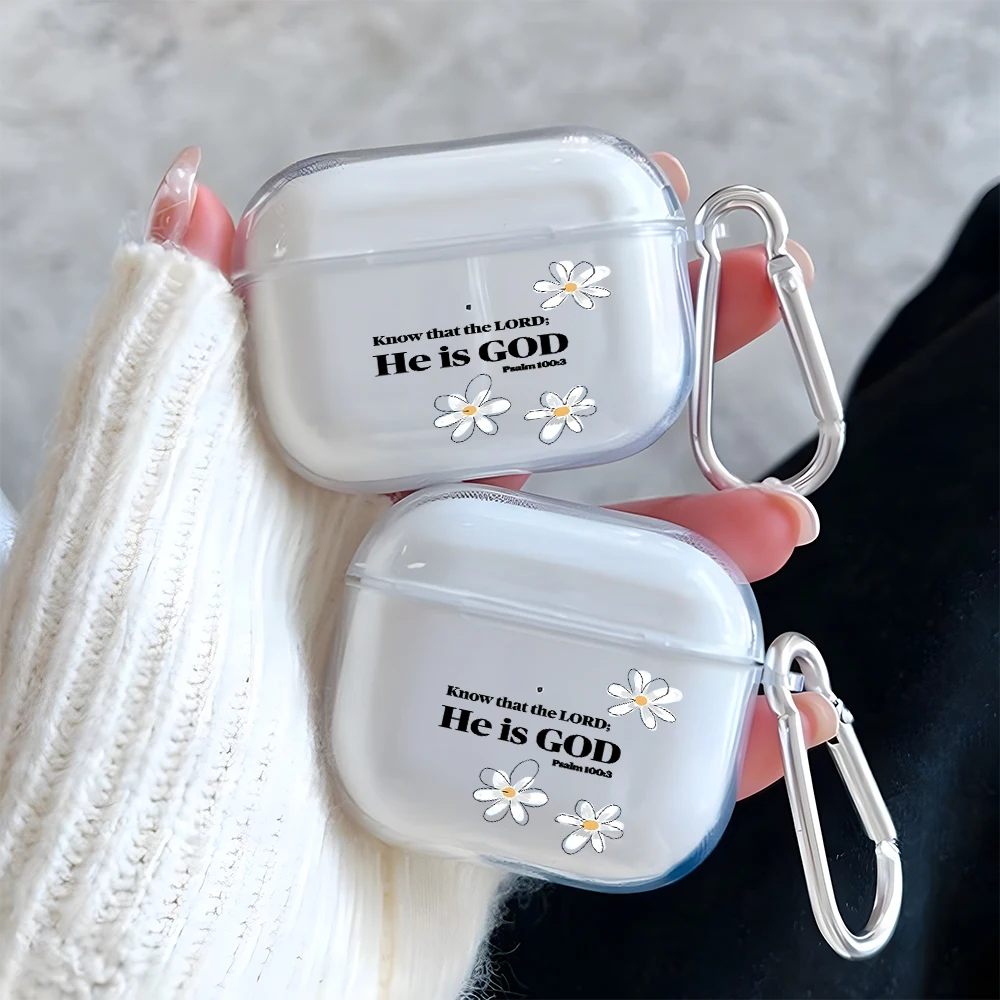 White Daisy Bible Verse Clear Earphone Case for AirPods Pro 3/Pro 2/Pro Earbuds Case for AirPods 1/2/3/4 TPU Protective Cover
White Daisy Bible Verse Clear Earphone Case for AirPods Pro 3/Pro 2/Pro Earbuds Case for AirPods 1/2/3/4 TPU Protective Cover