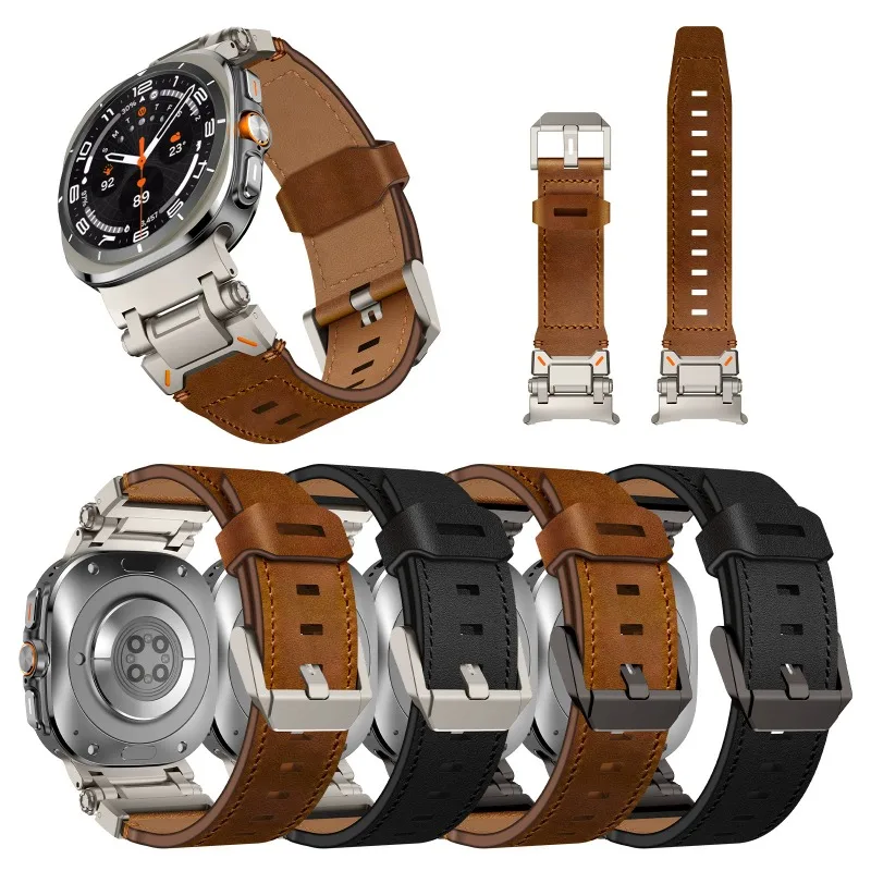 Genuine Leather Stainless Steel Watch Band For Samsung Galaxy Watch 7 8 Ultra 1 2 Explorer Edition Replacement Strap
Genuine Leather Stainless Steel Watch Band For Samsung Galaxy Watch 7 8 Ultra 1 2 Explorer Edition Replacement Strap