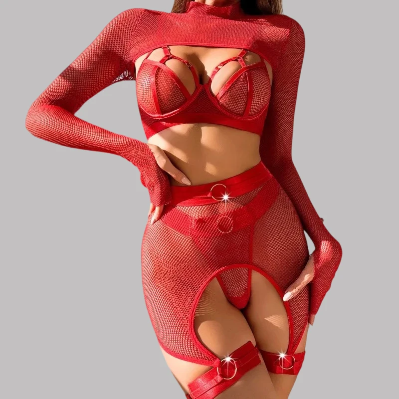 Toucheart комплект сексуального нижнего белья для женщин с полой сеткой, прозрачное сексуальное соблазнительное нижнее белье, комплект нижнего белья с длинными рукавами и подвязками
Toucheart комплект сексуального нижнего белья для женщин с полой сеткой, прозрачное сексуальное соблазнительное нижнее белье, комплект нижнего белья с длинными рукавами и подвязками