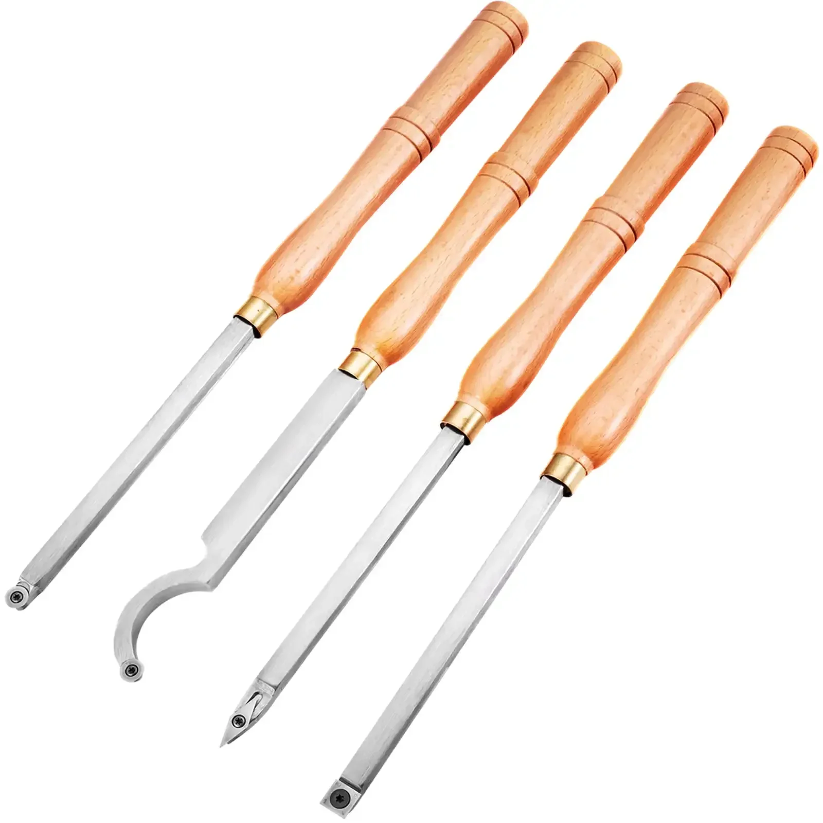 Wood Turning Tools for Lathe 4 pcs Set, Carbide Lathe Tools with Diamond Shape, Round, Square Cutters
Wood Turning Tools for Lathe 4 pcs Set, Carbide Lathe Tools with Diamond Shape, Round, Square Cutters