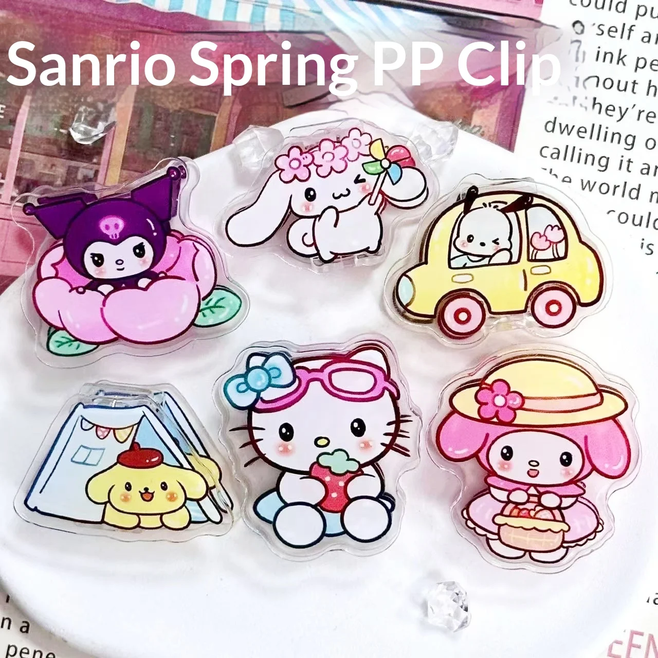 Sanrio Cartoon Anime Acrylic Pp Clip Double Sided Transparent Cute Kuromi Hello Kitty Paper Stationery Note Office Clips
Sanrio Cartoon Anime Acrylic Pp Clip Double Sided Transparent Cute Kuromi Hello Kitty Paper Stationery Note Office Clips