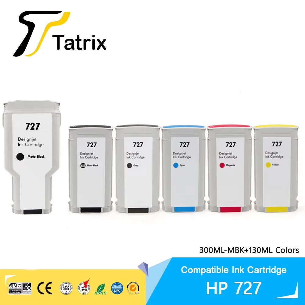 Совместимый чернильный картридж Tatrix для HP 727 727XL hp727 для принтеров Designjet T920 T930 T1500 T2500 T930 T1530 T2530
Совместимый чернильный картридж Tatrix для HP 727 727XL hp727 для принтеров Designjet T920 T930 T1500 T2500 T930 T1530 T2530