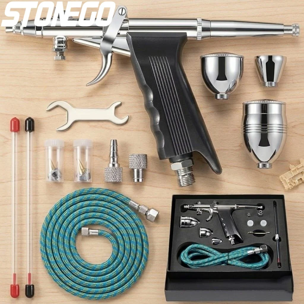 Double Action Airbrush Kit 03mm 05mm 08mm Needles 2cc 5cc 13cc Paint Cups Nail Art Cake Tattoo Tool
Double Action Airbrush Kit 03mm 05mm 08mm Needles 2cc 5cc 13cc Paint Cups Nail Art Cake Tattoo Tool