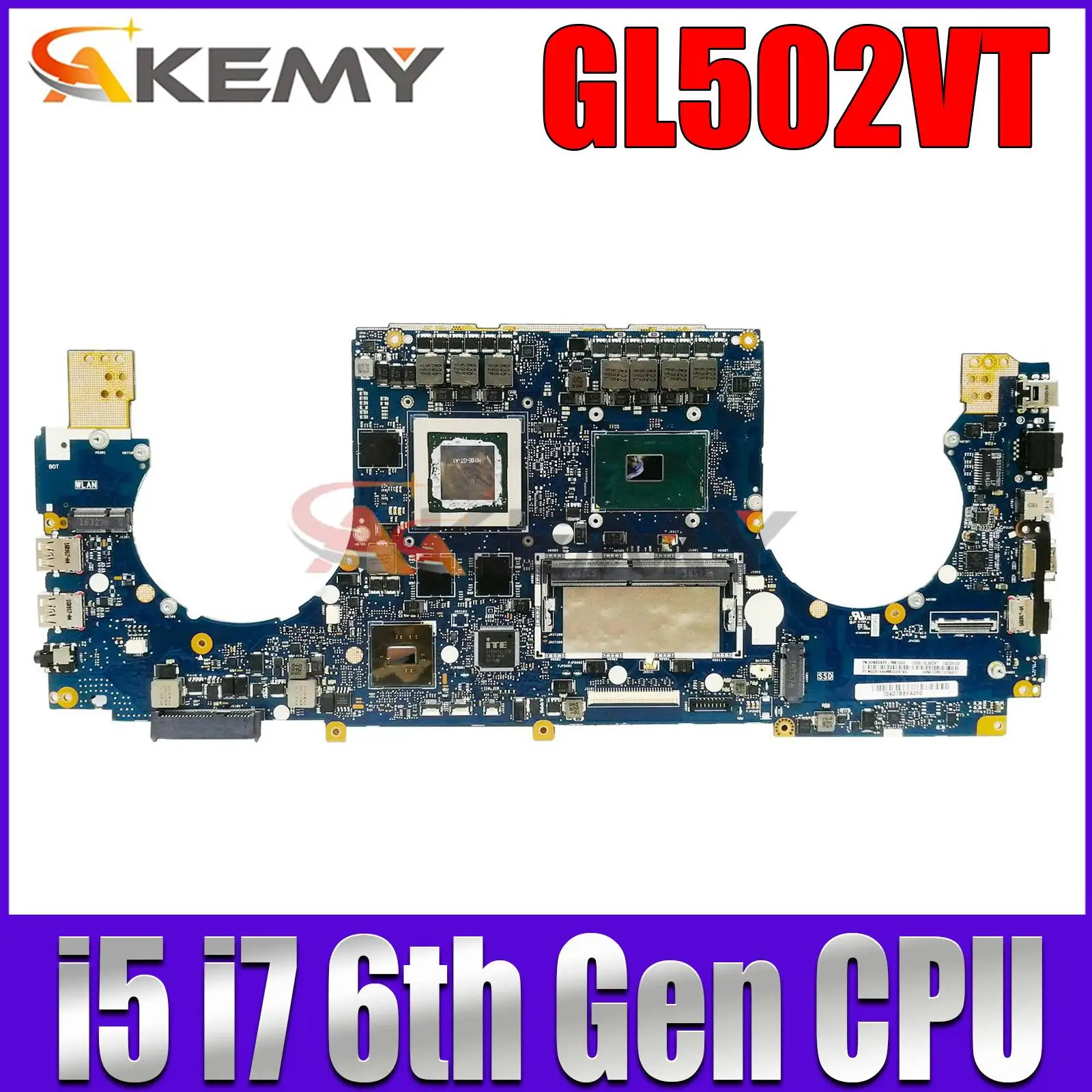 Материнская плата ASUS S5VT GL502VT G502VTLaptop системная плата I5-6300HQ GTX970M/3G 8GB-RAM тест основной платы ОК
Материнская плата ASUS S5VT GL502VT G502VTLaptop системная плата I5-6300HQ GTX970M/3G 8GB-RAM тест основной платы ОК