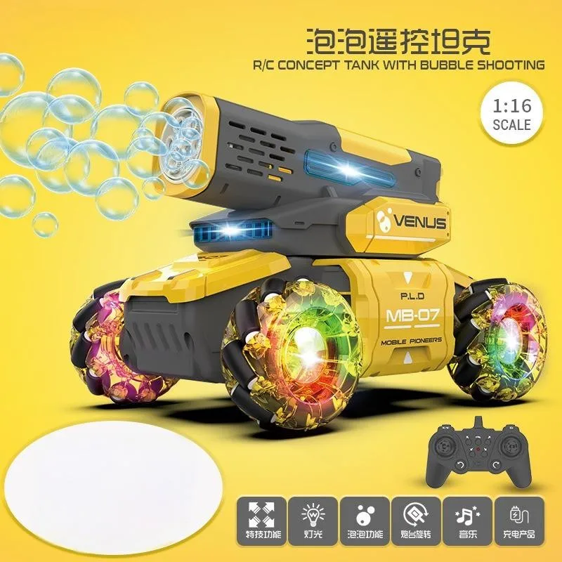 New Black Technology Bubble Remote Control Car Multifunctional Stunts Rotating Climbing Car Lights and Sound Effects Toys
New Black Technology Bubble Remote Control Car Multifunctional Stunts Rotating Climbing Car Lights and Sound Effects Toys