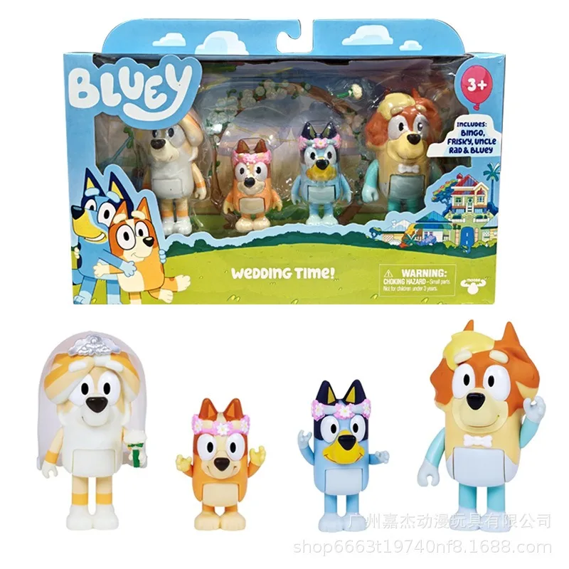 New Cute Cartoon Blueys and Friends4 Wedding Dress Style Four Piece Set Action Figures Toy Accessories Toys Holiday Gifts
New Cute Cartoon Blueys and Friends4 Wedding Dress Style Four Piece Set Action Figures Toy Accessories Toys Holiday Gifts