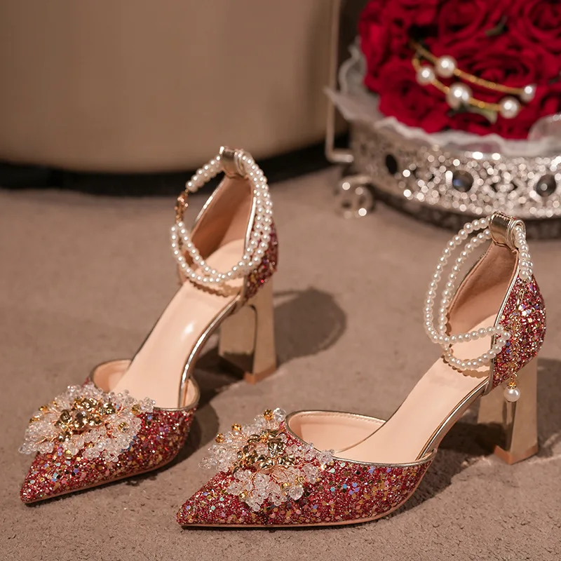 2026 Red Sequin High Heels Women Heels Chinese Bridal Shoes Women Spring
2026 Red Sequin High Heels Women Heels Chinese Bridal Shoes Women Spring