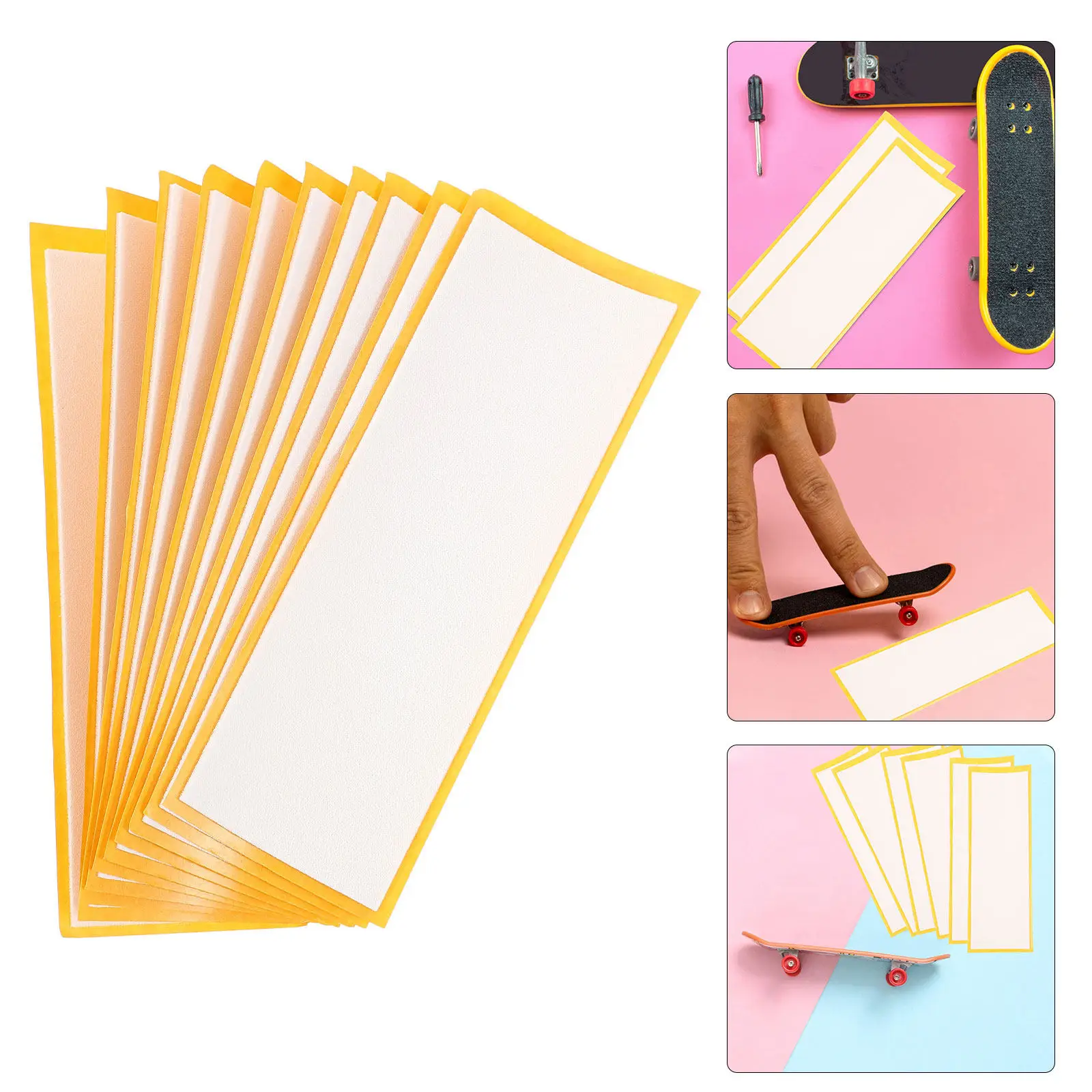 10Pcs Grip Tapes for Fingerboards Soft Foam Anti-Slip Coating Tear Resistant Simple Application Ideal Replacement for Worn Out
10Pcs Grip Tapes for Fingerboards Soft Foam Anti-Slip Coating Tear Resistant Simple Application Ideal Replacement for Worn Out