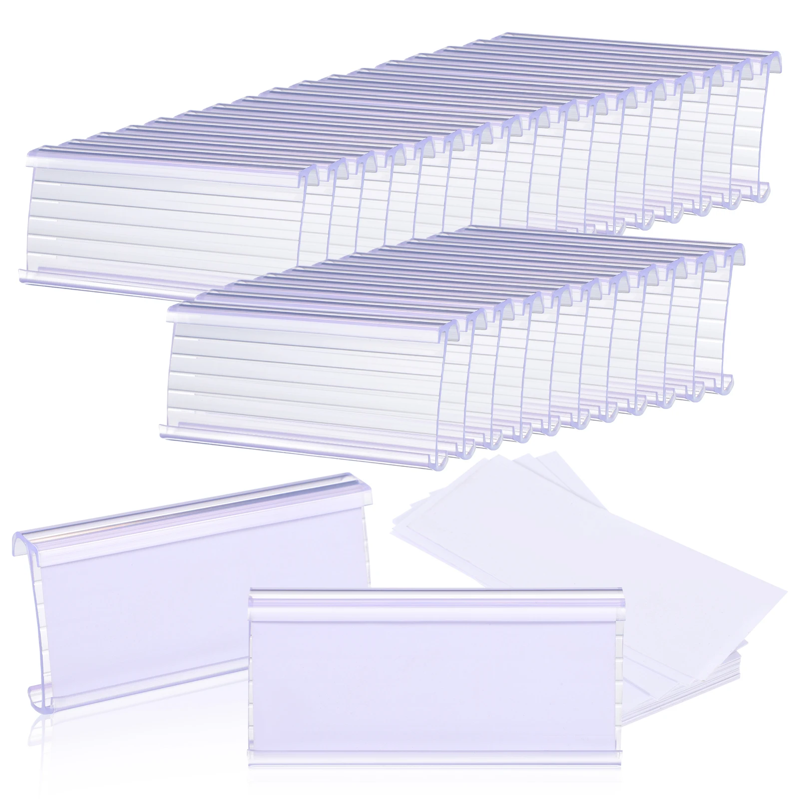 30Sets Universal Wire Shelf Label Holders Clear Sleeve Design for Expiration Date Retail Pricing Tags Fits Standard Wire
30Sets Universal Wire Shelf Label Holders Clear Sleeve Design for Expiration Date Retail Pricing Tags Fits Standard Wire