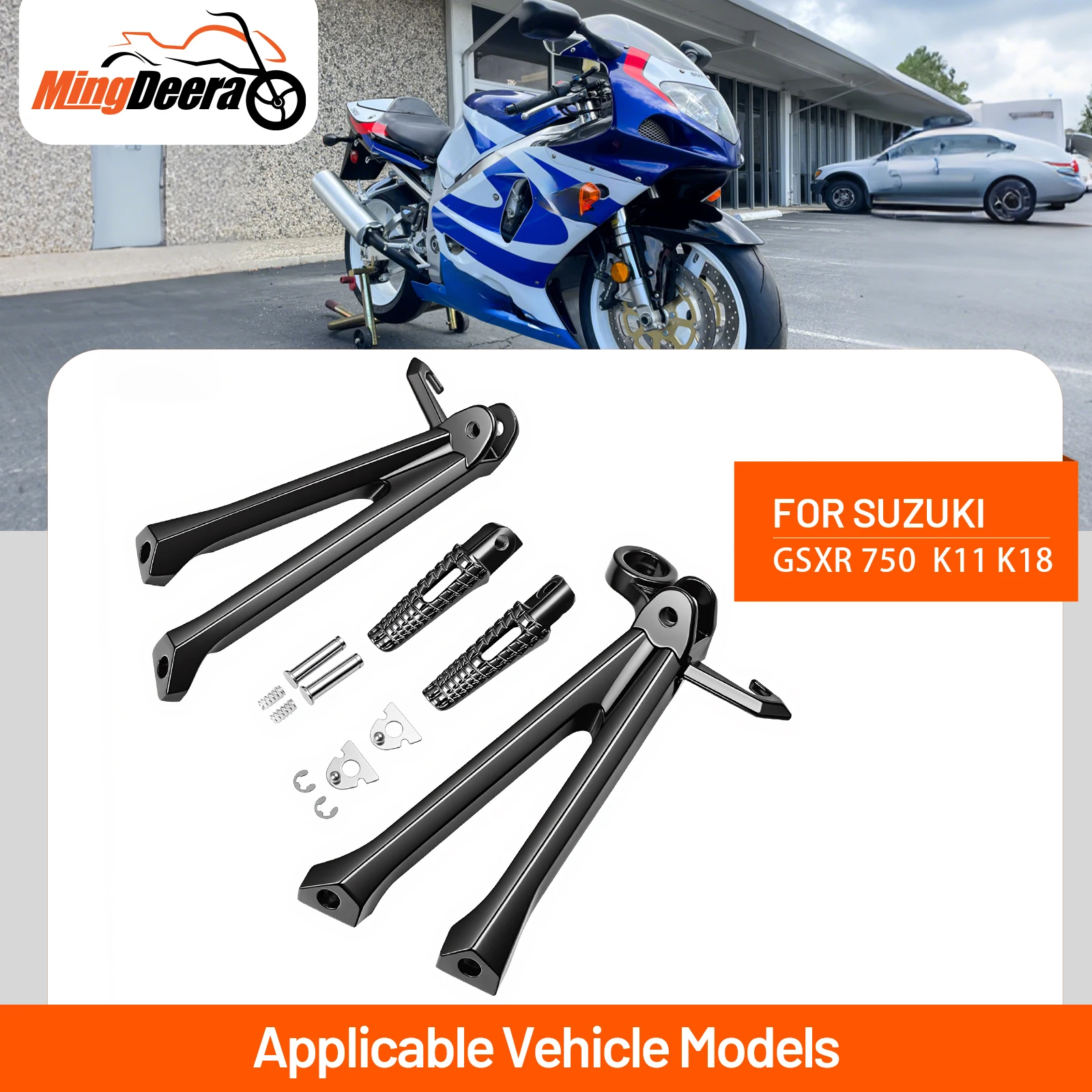 Motorcycle Rear Passenger Footrest Footpegs Brackets Fit For Suzuki GSXR 600 GSXR750 2011-2024 K11 K18 Silver Black Matte Black
Motorcycle Rear Passenger Footrest Footpegs Brackets Fit For Suzuki GSXR 600 GSXR750 2011-2024 K11 K18 Silver Black Matte Black