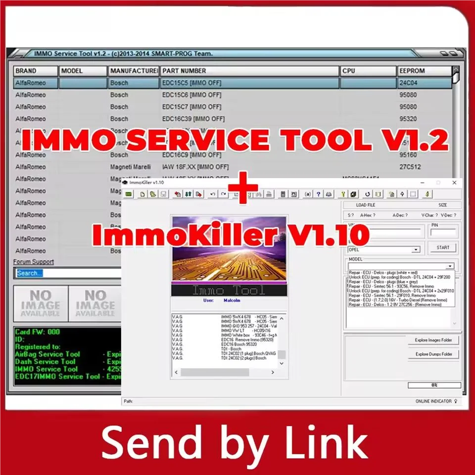 IMMO Off Car Software ImmoKiller V1.10 + ECU Programmer IMMO SERVICE TOOL V1.2 Immo Off Software 2 in 1
IMMO Off Car Software ImmoKiller V1.10 + ECU Programmer IMMO SERVICE TOOL V1.2 Immo Off Software 2 in 1