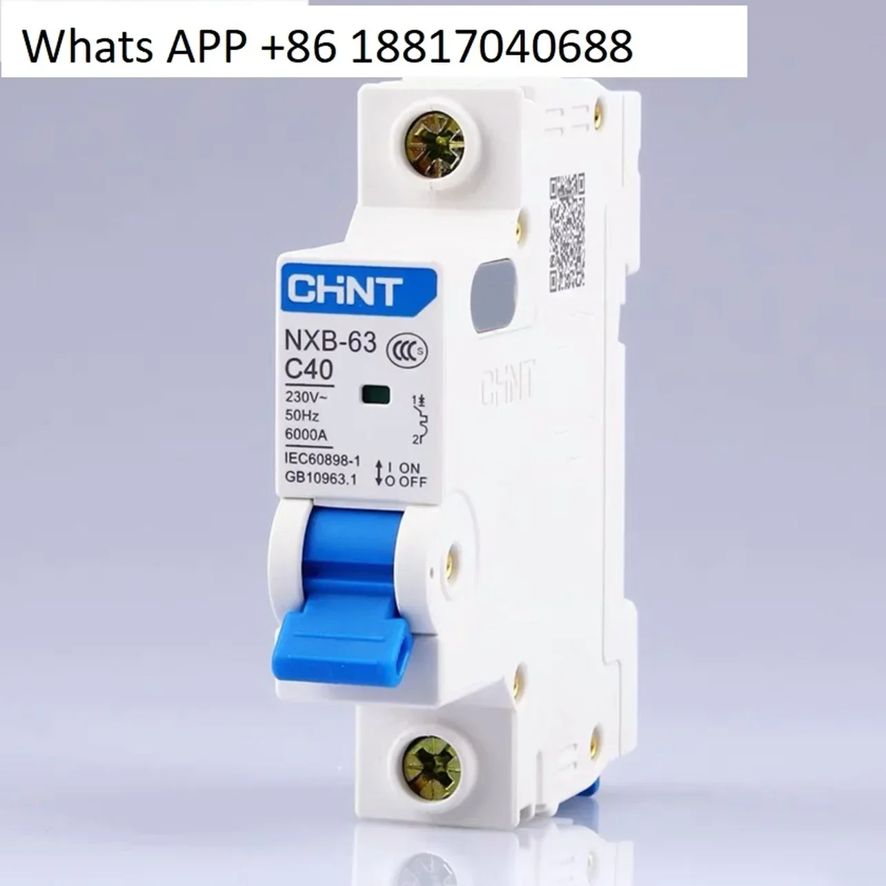 Chint Kunlun NXB-63 1P C тип бытовой небольшой автоматический выключатель DZ47 воздушный выключатель 32A40A63A переключатель
Chint Kunlun NXB-63 1P C тип бытовой небольшой автоматический выключатель DZ47 воздушный выключатель 32A40A63A переключатель
