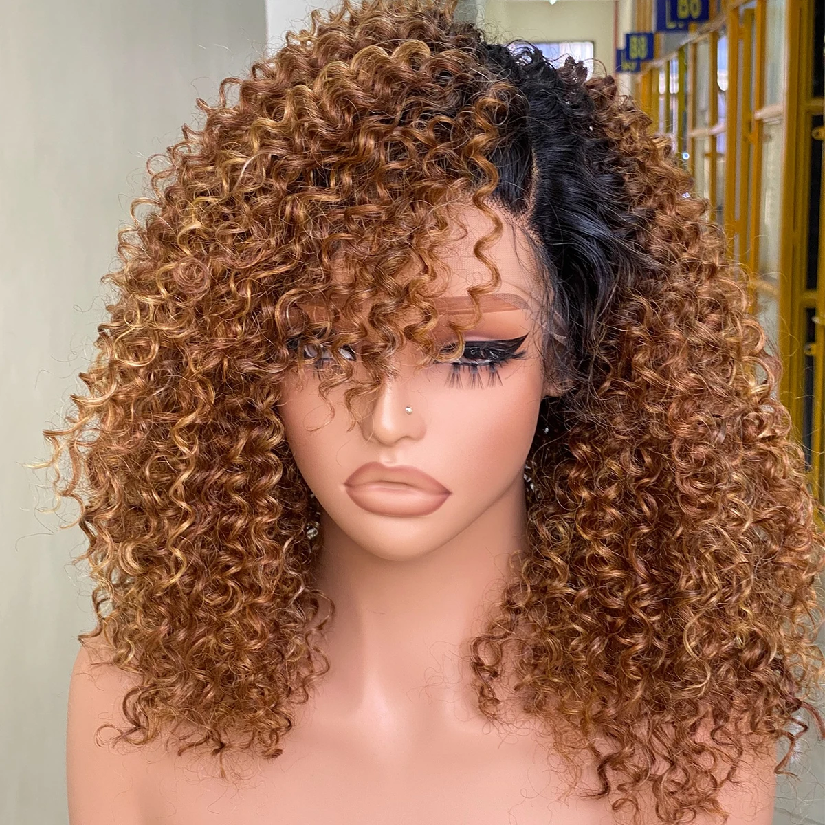 Kinky Curly 400 Density Glueless Ombre Human Hair Wig Colored Brazilian Remy Wig Preplucked 13x4/4x4 HD Lace Front No Glue Wig
Kinky Curly 400 Density Glueless Ombre Human Hair Wig Colored Brazilian Remy Wig Preplucked 13x4/4x4 HD Lace Front No Glue Wig