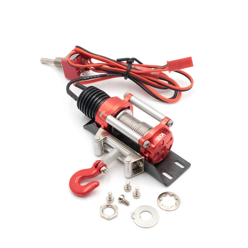 Electric winch Steel wire metal hook Aluminum alloy high precision winch for 1/10 RC Crawler Car SCX10 Traxxas TRX4 RX6 AXIAL
Electric winch Steel wire metal hook Aluminum alloy high precision winch for 1/10 RC Crawler Car SCX10 Traxxas TRX4 RX6 AXIAL