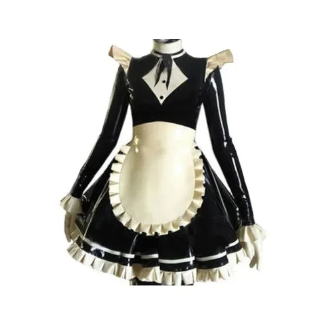 Woman Latex Rubber Skirt Maid Black White Apron Dress Suithalloween party
Woman Latex Rubber Skirt Maid Black White Apron Dress Suithalloween party