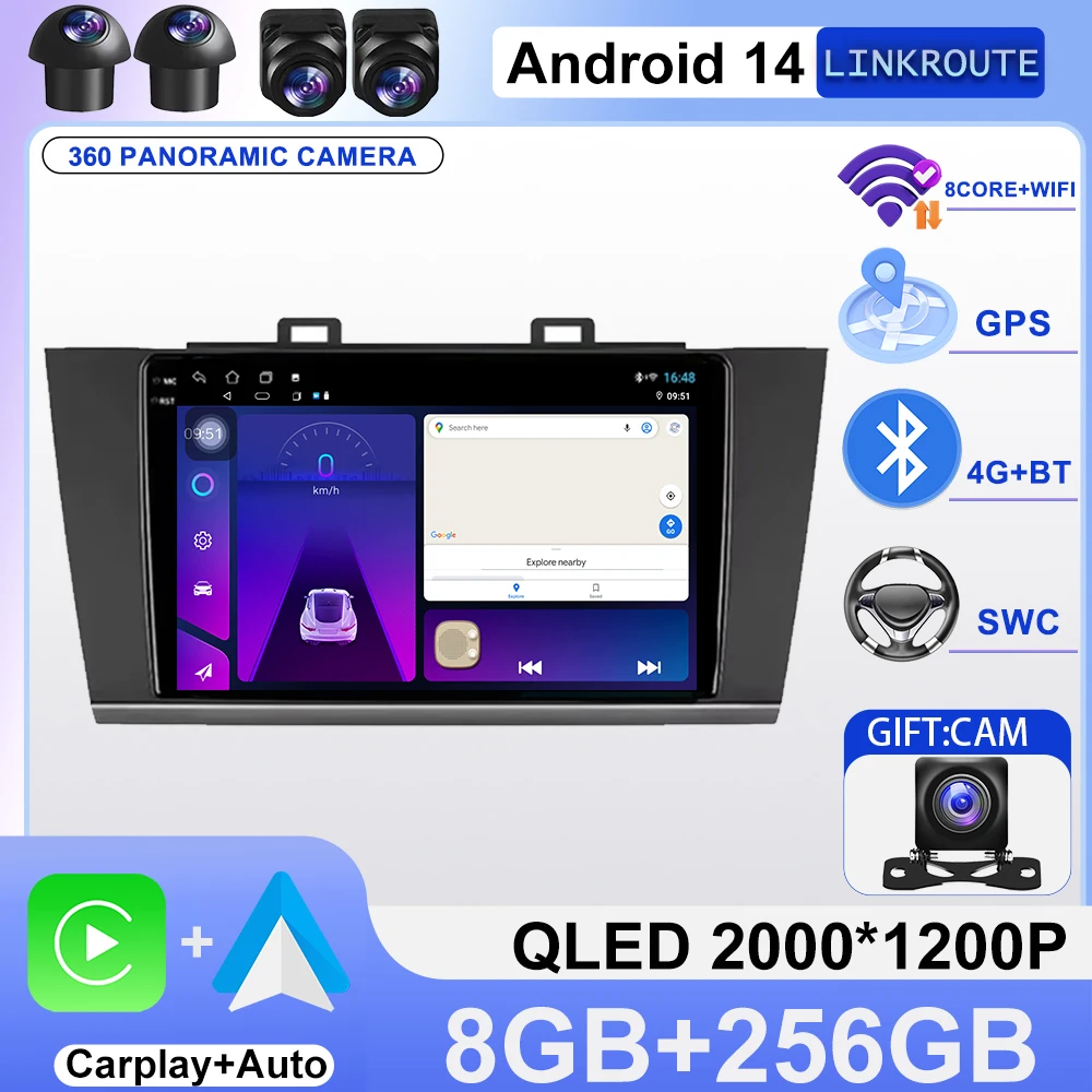 Android 14 Car Radio For Subaru Outback Legacy 2014 - 2018 Multimedia Video Player Navigation GPS 4G WIFI Carplay Auto Stereo BT 
Android 14 Car Radio For Subaru Outback Legacy 2014 - 2018 Multimedia Video Player Navigation GPS 4G WIFI Carplay Auto Stereo BT