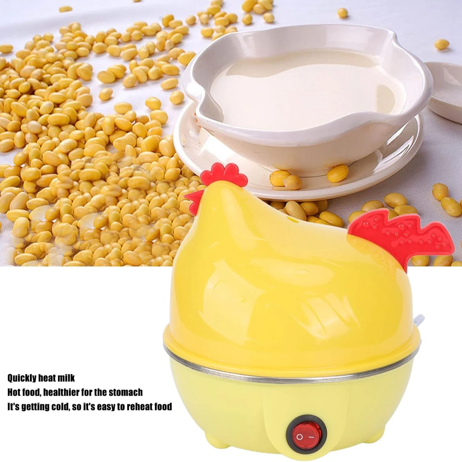 Egg Cooker, 7 Egg Capacity Cute Chicken Shape Egg Boiler Quick Egg Maker Automatic Shut Off Mini Breakfast Machine for
Egg Cooker, 7 Egg Capacity Cute Chicken Shape Egg Boiler Quick Egg Maker Automatic Shut Off Mini Breakfast Machine for