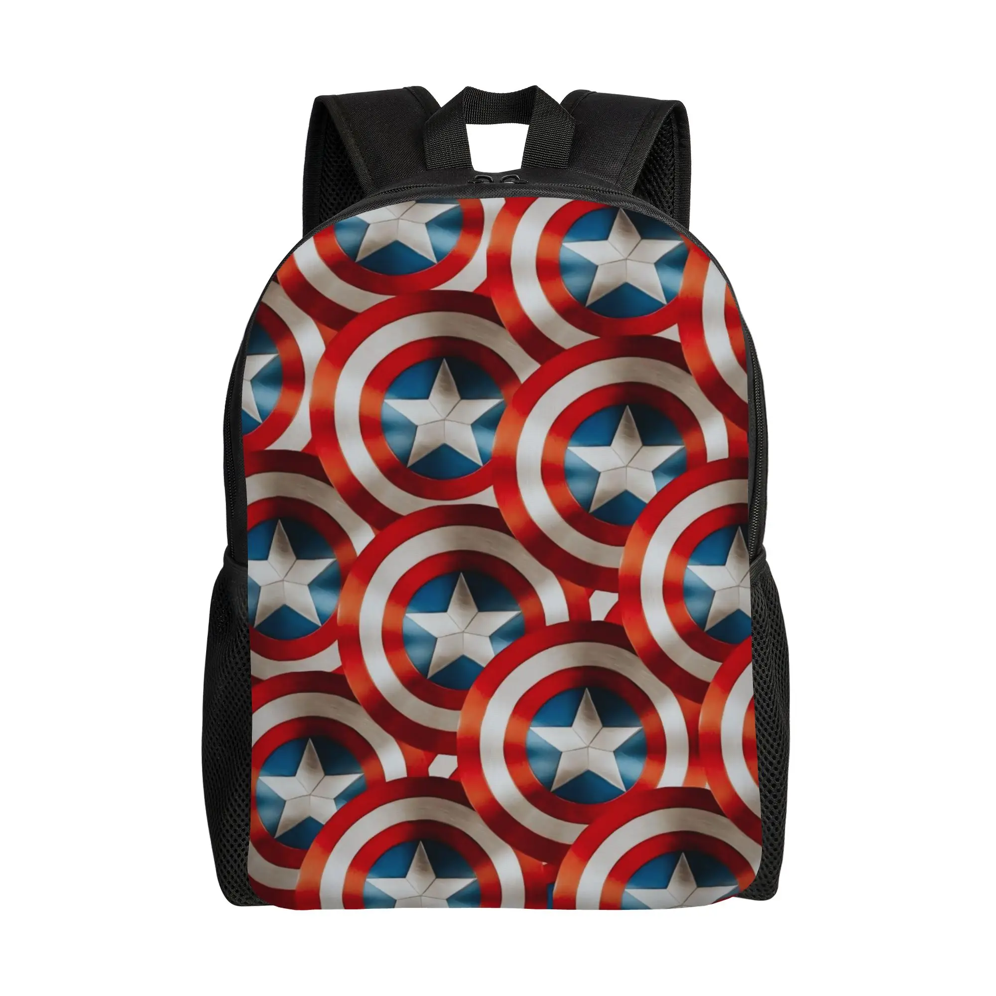 Back to school season Vintage Captain America Shields Storage Bag Marvel High School Students Schoolbag Backpack
Back to school season Vintage Captain America Shields Storage Bag Marvel High School Students Schoolbag Backpack