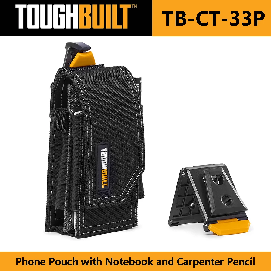 TOUGHBUILT TB-CT-33P Smart Phone Pouch with Notebook and Carpenter Pencil Compatible with Most Tool Belt Heavy Duty Construction
TOUGHBUILT TB-CT-33P Smart Phone Pouch with Notebook and Carpenter Pencil Compatible with Most Tool Belt Heavy Duty Construction