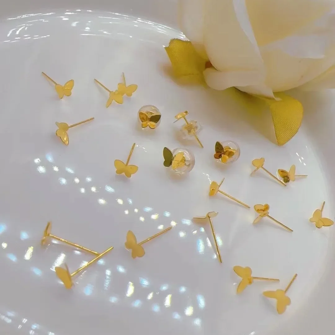 Настоящие серьги-бабочки 18K, модные простые женские серьги-бабочки AU750, бутиковая бижутерия, подарок E0046
Настоящие серьги-бабочки 18K, модные простые женские серьги-бабочки AU750, бутиковая бижутерия, подарок E0046