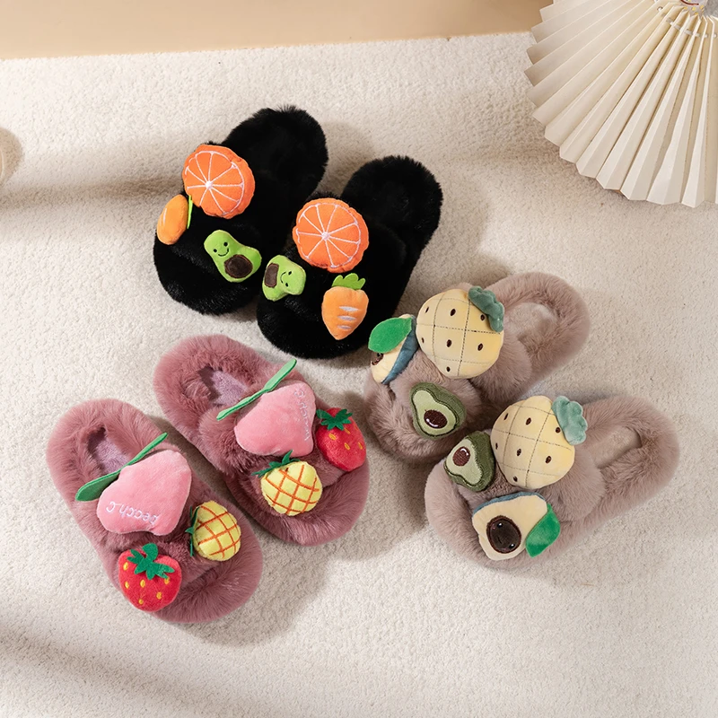Kids Warm Shoes with Sweet Fruits Children Slippers Bedroom Indoor 2025 Winter New Boys Girls Fashion Slippers Plush Comfortable
Kids Warm Shoes with Sweet Fruits Children Slippers Bedroom Indoor 2025 Winter New Boys Girls Fashion Slippers Plush Comfortable