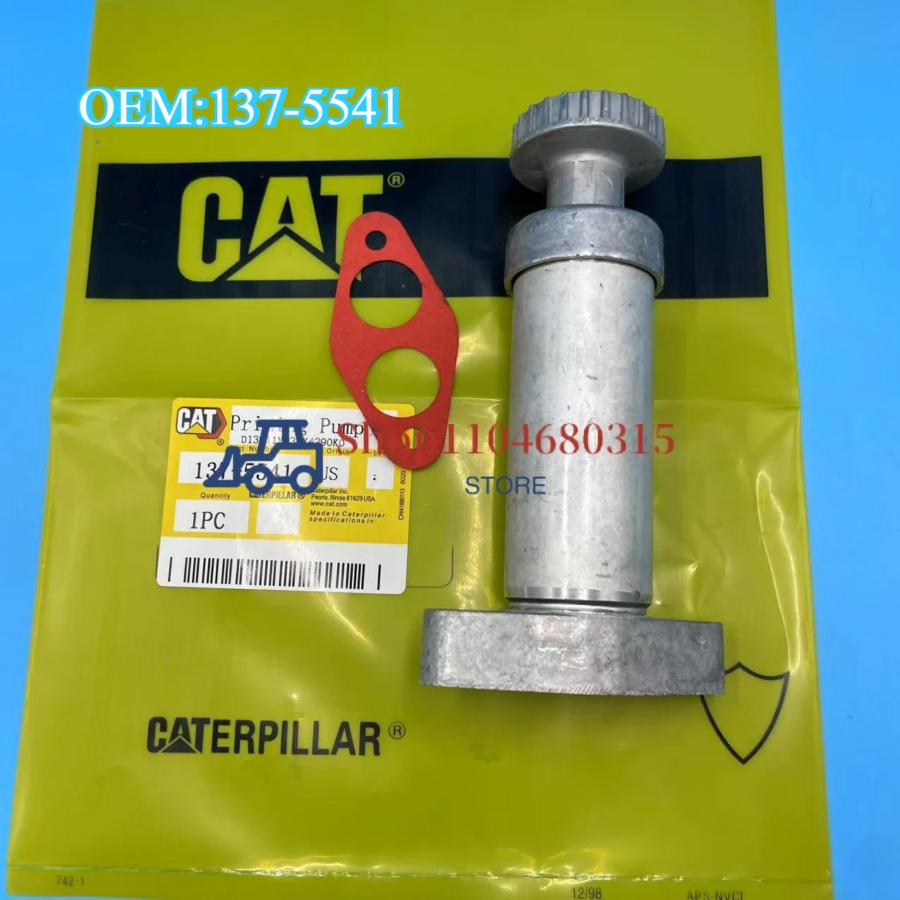 Holdwell 172-6291 137-5541 380151 1375541 Fuel Primer Pump for Caterpillar CAT Engine 3116 3208 C7 C9 C15 C18 3306C 3306B 3306
Holdwell 172-6291 137-5541 380151 1375541 Fuel Primer Pump for Caterpillar CAT Engine 3116 3208 C7 C9 C15 C18 3306C 3306B 3306
