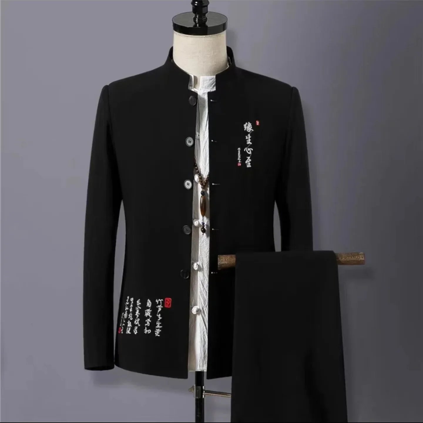 XX359Men's Zhongshan suit ethnic style stand collar Chinese style suit
XX359Men's Zhongshan suit ethnic style stand collar Chinese style suit