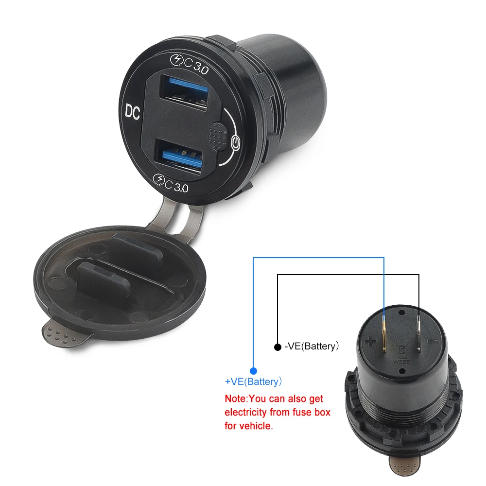 LED Power Type-C Adapter For BMW S1000XR 30W PD QC3.0 12V Motorcycle USB Socket Charger For R1200GS F900 R/XR R1200RT For Ducati
LED Power Type-C Adapter For BMW S1000XR 30W PD QC3.0 12V Motorcycle USB Socket Charger For R1200GS F900 R/XR R1200RT For Ducati