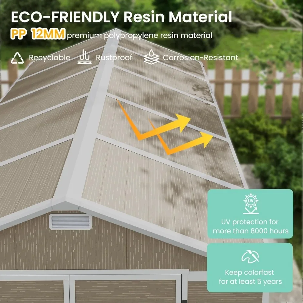 Outdoor Storages Shed,Plastic Garden Sheds for Bike,Tool,Outside Sheds & Outdoor Resin Shed with Lockable Door for Backyard
Outdoor Storages Shed,Plastic Garden Sheds for Bike,Tool,Outside Sheds & Outdoor Resin Shed with Lockable Door for Backyard