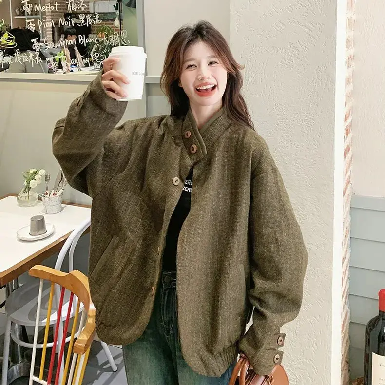 Spring and Autumn New Women's Jacket Loose Commuter High Street High Collar Jacket
Spring and Autumn New Women's Jacket Loose Commuter High Street High Collar Jacket