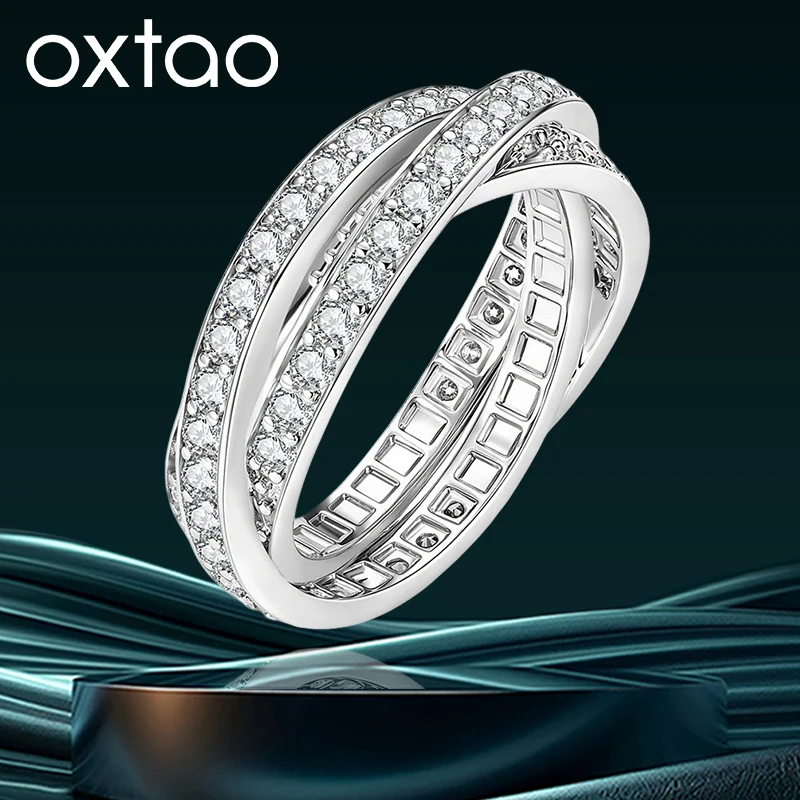 OXTAO Certified Moissanite Three-Band Ring Unique Design 14K Gold Filled Valentine's Day Women Ring Wedding Luxury Jewelry Gift
OXTAO Certified Moissanite Three-Band Ring Unique Design 14K Gold Filled Valentine's Day Women Ring Wedding Luxury Jewelry Gift