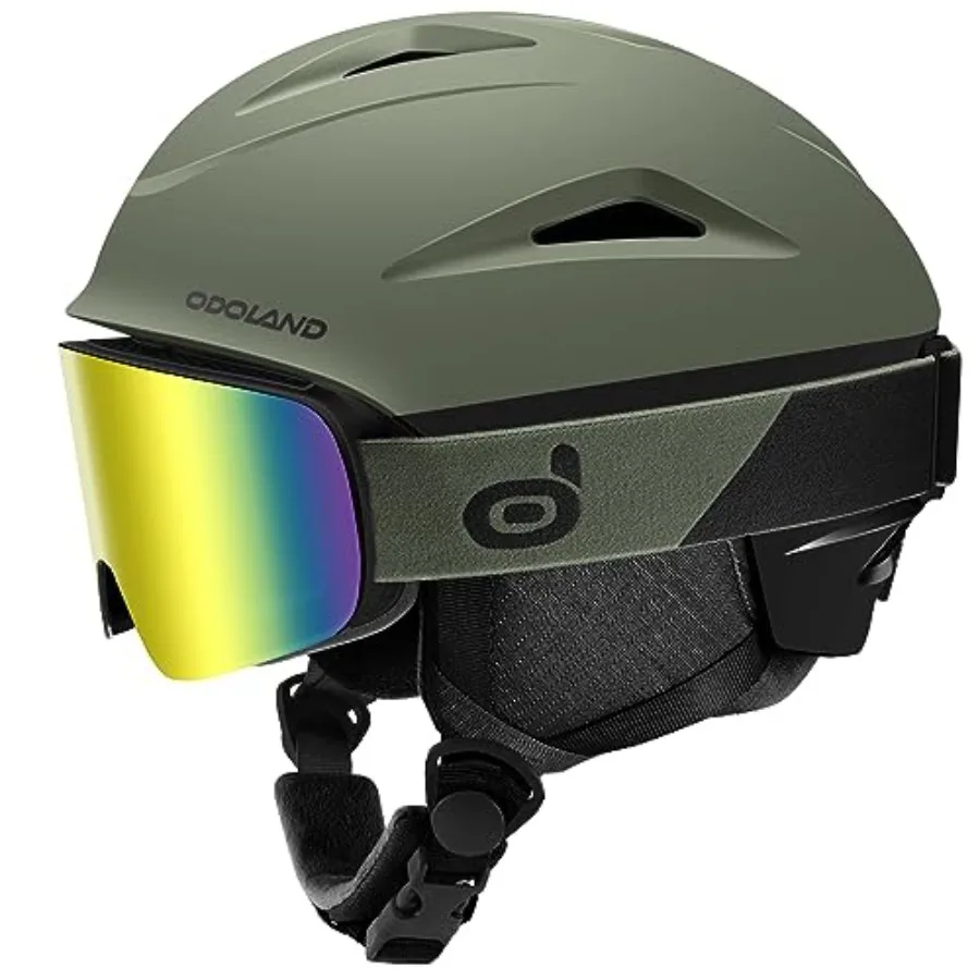 Ski Helmet, Snowboard Helmet with Ski Goggles, Audio Compatible, Shockproof, Windproof, Safety Protective Glasses, L(23.6-24'')
Ski Helmet, Snowboard Helmet with Ski Goggles, Audio Compatible, Shockproof, Windproof, Safety Protective Glasses, L(23.6-24'')