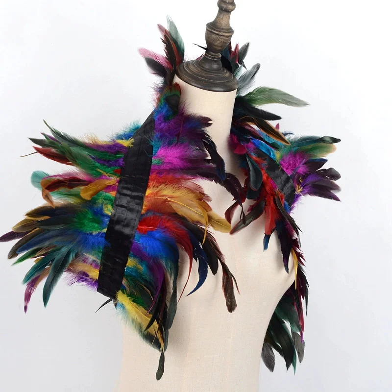 Real Feather Cape Collar Swan Gothic Design for Women Halloween Stage Show Gothic Lolita Shoulder Wrap 
Real Feather Cape Collar Swan Gothic Design for Women Halloween Stage Show Gothic Lolita Shoulder Wrap