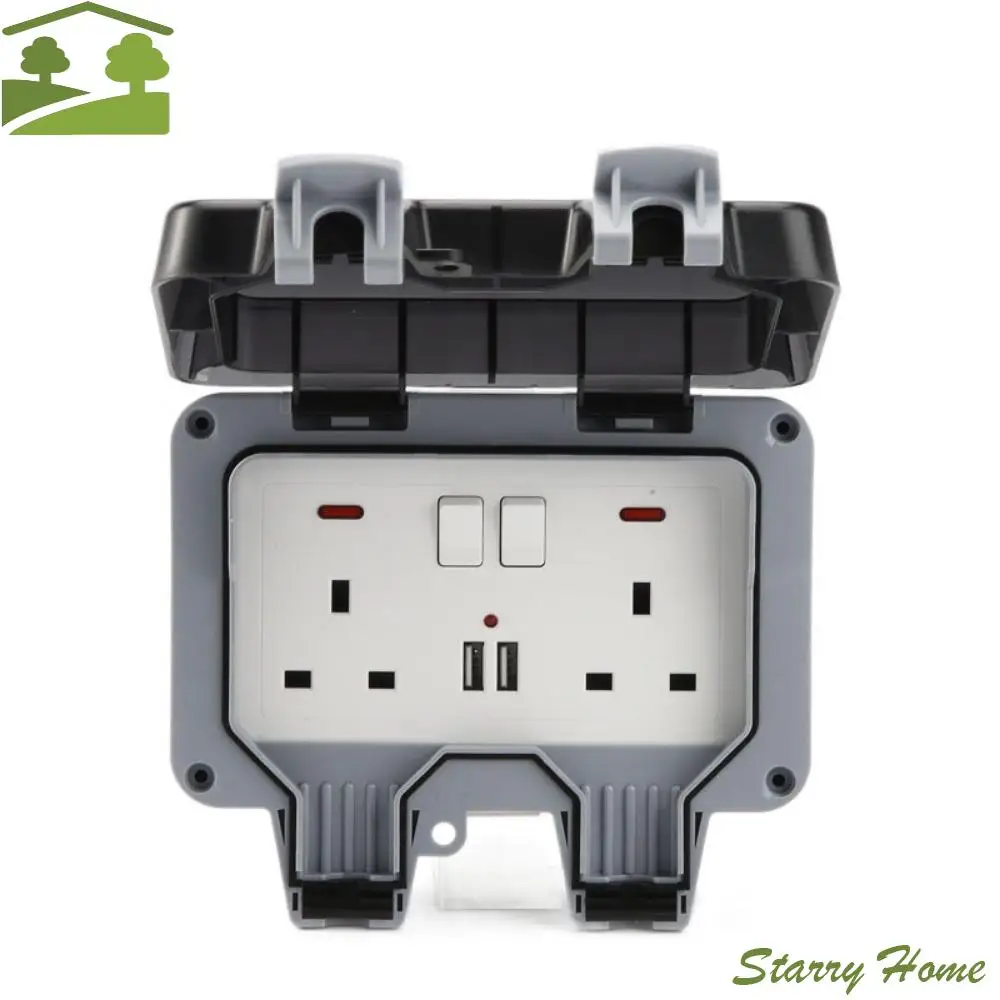 Waterproof Design Wall Switch Socket UK Plug Dust Proof Electrical Outlet with Light Splash-proof Outdoor Switched Power Socket
Waterproof Design Wall Switch Socket UK Plug Dust Proof Electrical Outlet with Light Splash-proof Outdoor Switched Power Socket