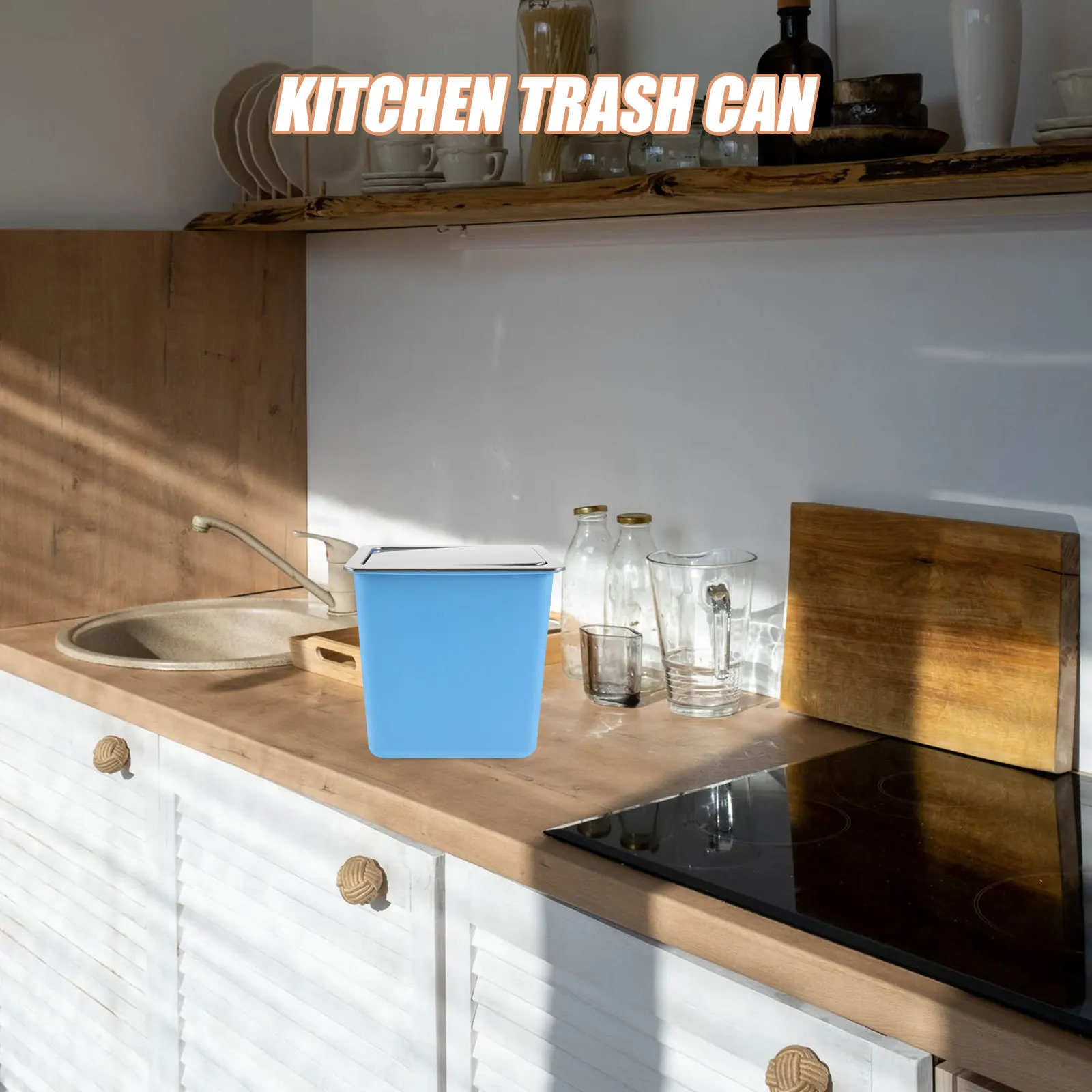 Counter Recessed Bin Stainless Steel Trash Holder Flip Swing Lid Embedded Trash Can Kitchen Bathroom Built-in Wastebasket Odor
Counter Recessed Bin Stainless Steel Trash Holder Flip Swing Lid Embedded Trash Can Kitchen Bathroom Built-in Wastebasket Odor