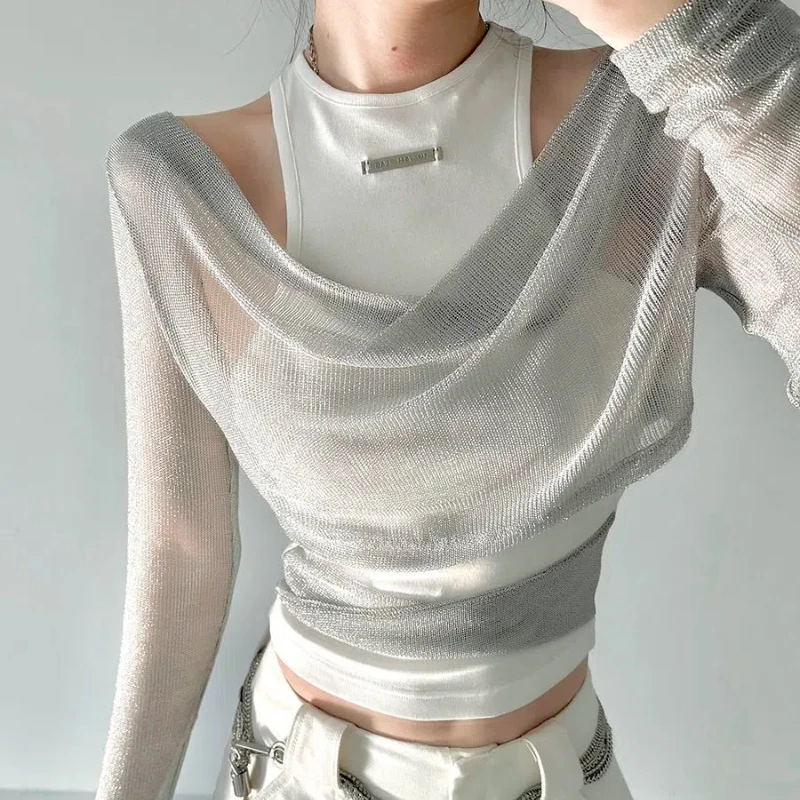 Spring Autumn New Fashion Elegance Solid T-Shirts Women's Clothing Hollow Tees Out Aesthetic Slim Fit Korean Style O Neck Tops
Spring Autumn New Fashion Elegance Solid T-Shirts Women's Clothing Hollow Tees Out Aesthetic Slim Fit Korean Style O Neck Tops