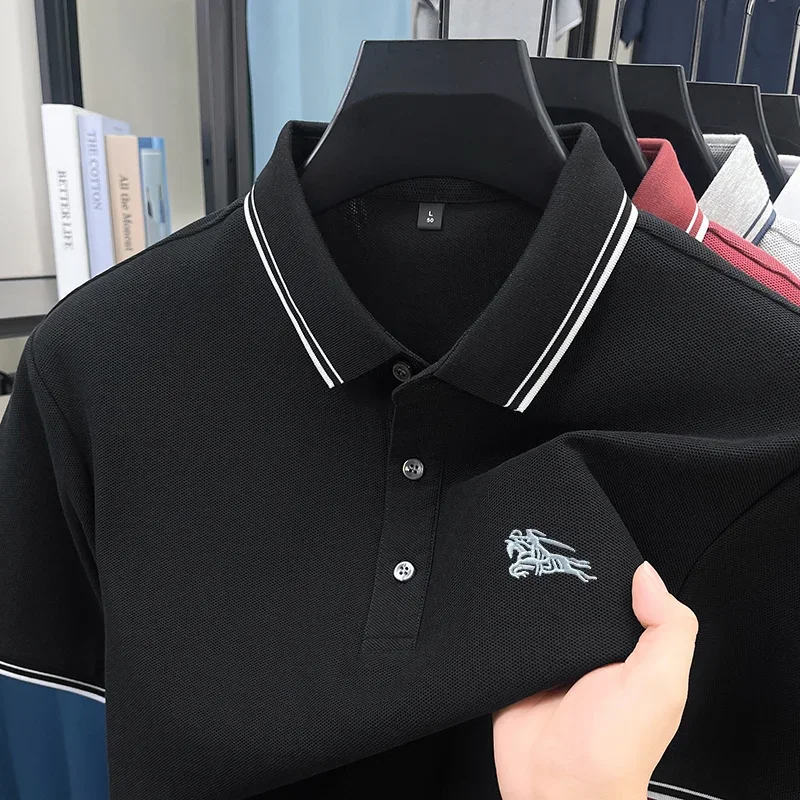 100% Pure Cotton Men's Luxurious and Fashionable Embroidered Polo Shirt Summer Casual and Comfortable Breathable T-shirt Top
100% Pure Cotton Men's Luxurious and Fashionable Embroidered Polo Shirt Summer Casual and Comfortable Breathable T-shirt Top