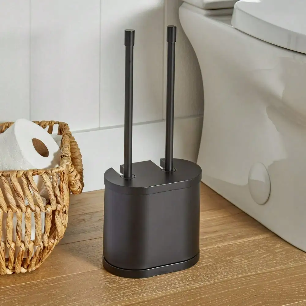 Toilet Bowl Brush And Plunger Set, Black Durable Bathroom Cleaning Combo With Holder For Hygienic Storage
Toilet Bowl Brush And Plunger Set, Black Durable Bathroom Cleaning Combo With Holder For Hygienic Storage