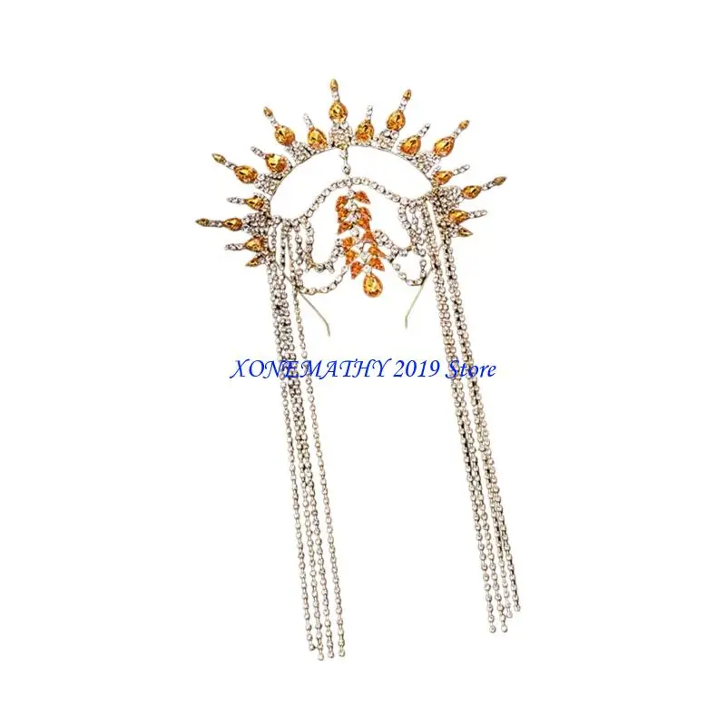 F42F Короны со сверкающими стразами и кистями с ободом для волос с бахромой для женщин, специальное мероприятие
F42F Короны со сверкающими стразами и кистями с ободом для волос с бахромой для женщин, специальное мероприятие