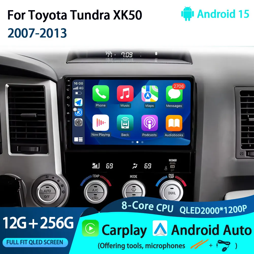 Car Radio Android 15 For Toyota Tundra XK50 2007-2013 Multimedia Monitor Lettore Autoradio GPS Navigation Stereo QLED Screen
Car Radio Android 15 For Toyota Tundra XK50 2007-2013 Multimedia Monitor Lettore Autoradio GPS Navigation Stereo QLED Screen