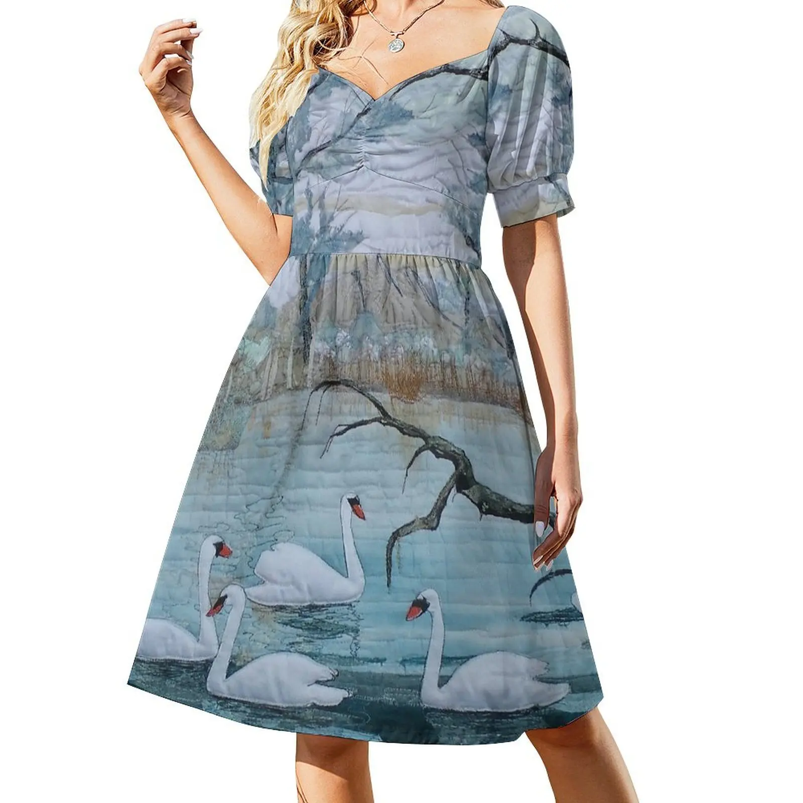 Swan Lake. Short-Sleeved Dress dresses for women 2025 dress women summer 2025
Swan Lake. Short-Sleeved Dress dresses for women 2025 dress women summer 2025